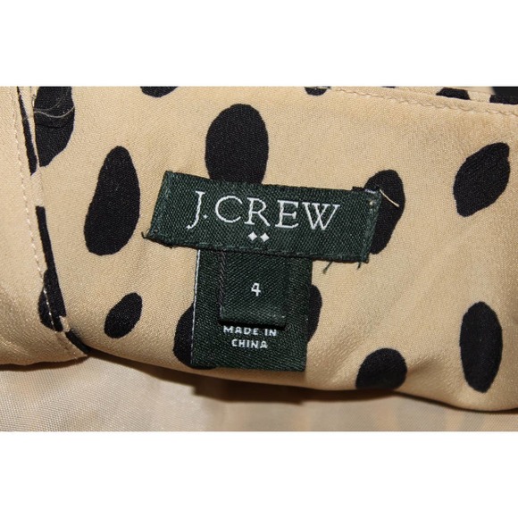 Women's J. Crew Jules 98697 Wildcat Tan Black Cheetah Long Sleeve Dress Size 4 - Picture 3 of 5